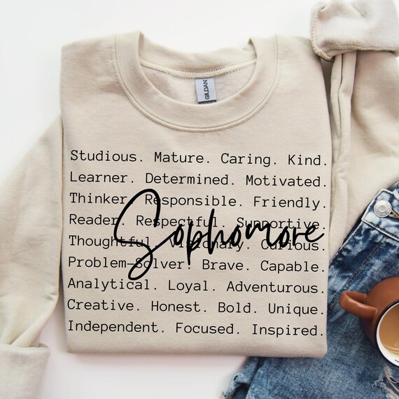 Sophomore words png svg, Graduation 2028 sublimation, Grade Ten shirt design, gift idea, minimal shirt, digital download, back to school