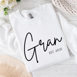 Gran Est 2025 png svg、Gran Est. 2025 シャツ、Gran png svg、Gran への感謝、新しい Gran、Gran への贈り物、母の日、Gran T シャツ デザイン