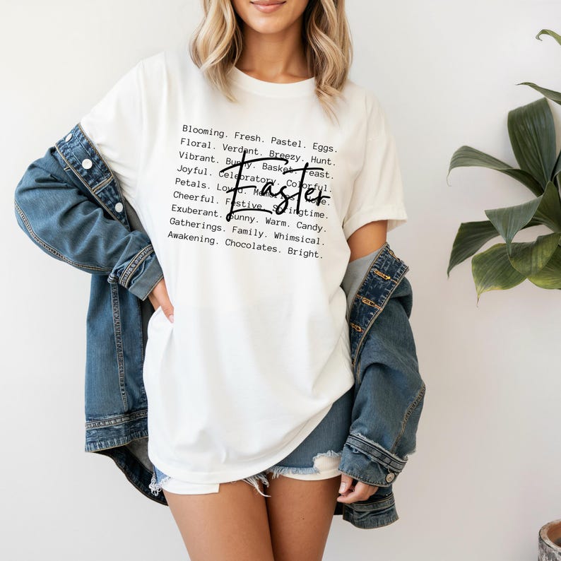 Ostern Wörter PNG, Frühling Sublimation, Shirt Design (digitaler Download) Bild 7