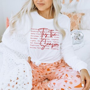 Tis the Season Words PNG SVG, Christmas Sublimation, Shirt Design (Digital Download) image 7