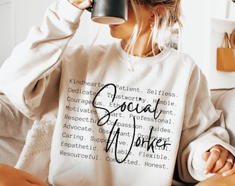 Social Worker Words PNG SVG, Shirt Design, Sublimation (Digital Download)