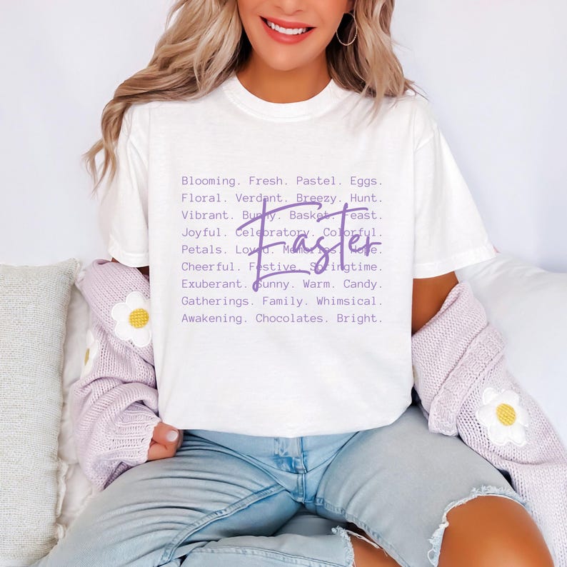 Ostern Wörter PNG, Frühling Sublimation, Shirt Design (digitaler Download) Bild 6