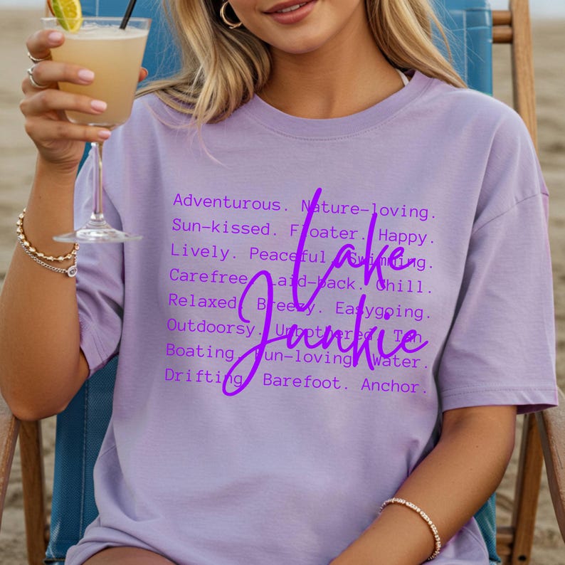 Lake Junkie words png svg, Lake Life Png Sublimation, Shirt Design, Summer Lake Days, Lake Vibes, Gift Idea, Summer love image 9