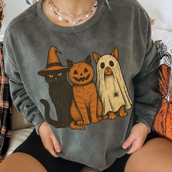 Halloween Cats PNG, Autumn sublimation, shirt design, digital download