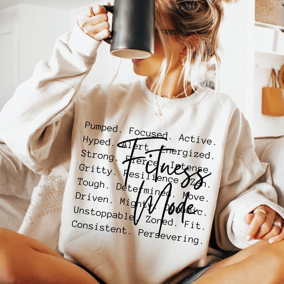 Fitness Mode Words PNG SVG, Gym Workout Shirt Design (Digital Download)