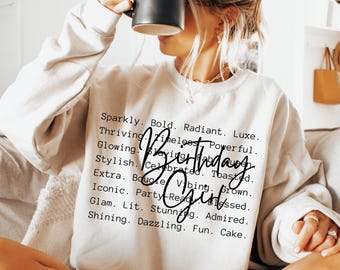 Birthday Girl Words PNG SVG, Birthday Shirt Design, Sublimation (Digital Download)