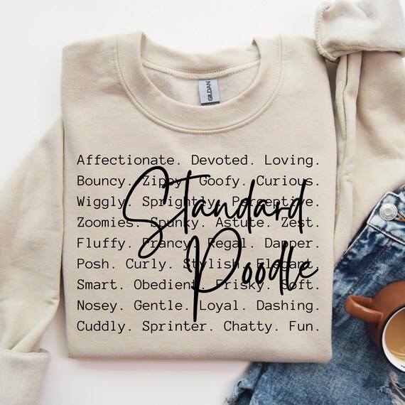Standard Poodle words png svg, sublimation, Poodle love png svg, Gift for Poodle Owner, Poodle tshirt design,  Poodle cut file, Poodle Mom