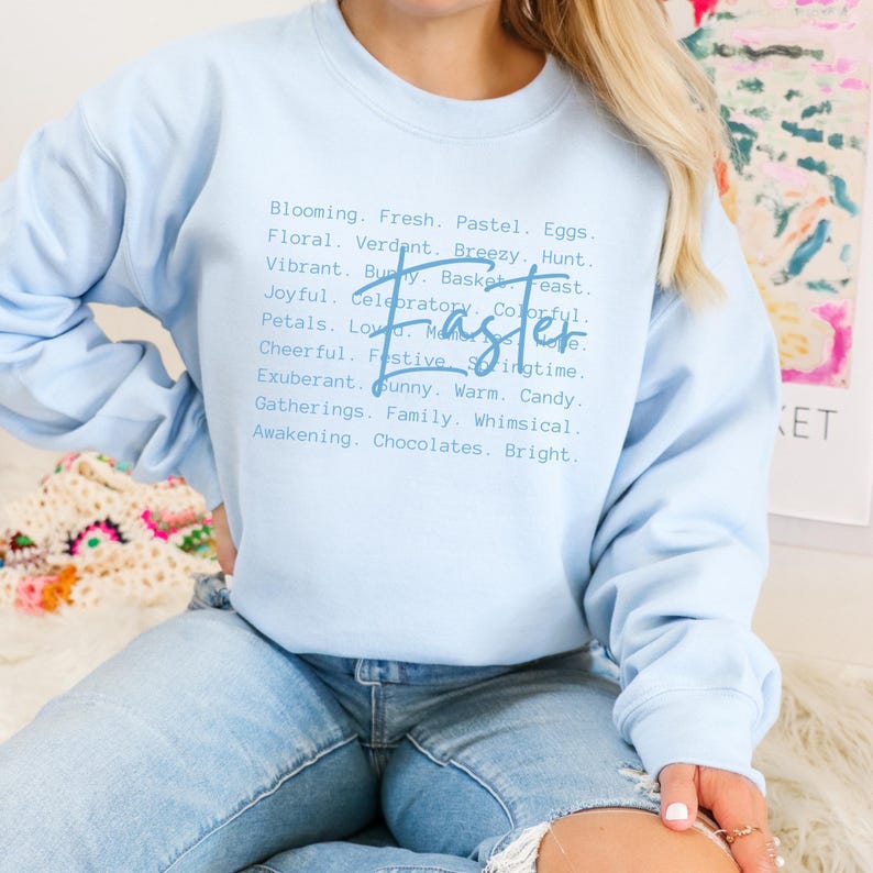 Ostern Wörter PNG, Frühling Sublimation, Shirt Design (digitaler Download) Bild 5