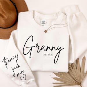 Granny Est 2026 png, Personalize Names on Sleeve, Granny Est. 2026 Shirt, Granny png, Gift for Granny, Granny Life png, Custom Name Granny