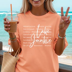 Lake Junkie words png svg, Lake Life Png Sublimation, Shirt Design, Summer Lake Days, Lake Vibes, Gift Idea, Summer love image 4
