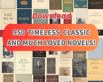 Collection de 950 romans classiques d'auteurs populaires