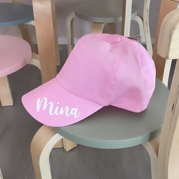 personalisierte Kinder-Cap, Mütze mit Namen, Kinder-Schildkappe, Kopfbedeckung, Sommer, Sonnenhut, Kindermütze, Basecap, 5-panel Cap, Cappy