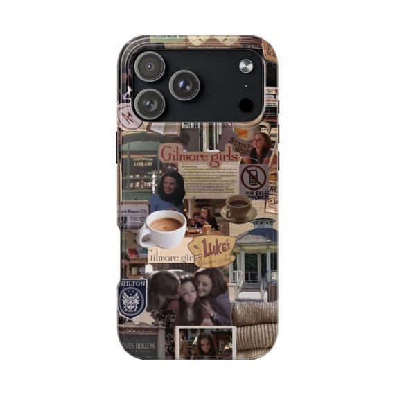 Gilmore Girls Phone Case  Tough Shockproof Collage Design, TV Show  Aesthetic Cover, Cute Retro Pop Culture Case for iPhone Samsung Pixel