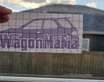 Calcomanía de vinilo Wagon Mafia: Adhesivo para ventana de coche o camioneta (4x3)