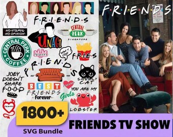 1.000+ Friends SVG, Pacchetto programmi TV Friends, file a strati, file SVG cricut, file a strati bundle SVG, download digitale, SVG per Cricut,