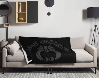 Iyaami Osoronga DúnDún icon Throw Blanket All-Black