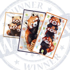 Red Panda A6 Spaaruitdagingsset | Budgettracker voor schattige dieren | Digitale download | Contant envelopmap afdrukbaar | Leuke budgettool