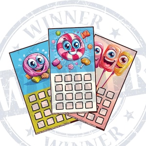 Candy Savings Challenge A6 Set nro 2 Digital Download Candy Savings Game Digital Download Print Cute Sweets Savings Challenge Set Upload