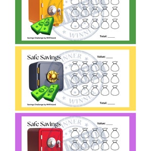 Savings Challenge Digital Download 3 Mini Savings Challenge Games Safe Savings Cash Envelope Savings Games Budgeting Dice Roll Savings Games