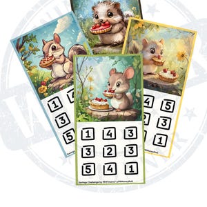 Zestaw 4 gier oszczędnościowych Piece of Cake do pobrania w wersji cyfrowej Pakiet gier oszczędnościowych Cute Savings Game Bundle Animal Savings Challenge do pobrania w wersji cyfrowej Wydrukuj