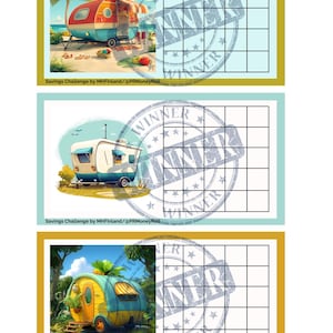 Vakantiebesparingsuitdaging set van 3 digitale download vakantiebesparingsuitdagingset geld besparen voor vrije dagen of pensioen