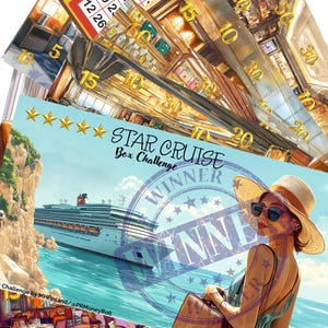 Cruise Savings Challenge Box | 5-Star Vacation Budget Tracker | Save for Dream Cruise | Printable Savings Game | Digital Download