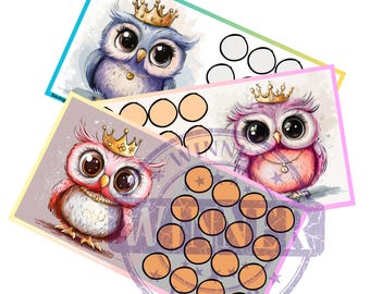 Digital nedladdning av Owl Spara Sparutmaningsset Fågelsparspelspaket Owl Sparspel Digitalt tryck Fågelsparutmaning Digitalt set