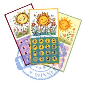 Sunny Savings Challenge Set Digital Download Summer Savings Game Bundle Digital Upload Spring Savings Challenge Digital Print Sun Savings