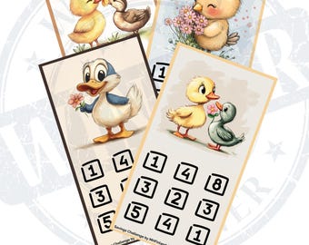 Chicks and Ducks Savings Challenge Set Digital Download Cute Bird Savings Game Set Digital Download 4 Mini Savings Challenges Bundle Print