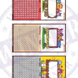 A6 Sinking Fund Tracker Printable Set of 6 | Cute Budget Savings Challenge | Cash Stuffing Tracker | Empty Icon Budget Sheet | Instant PDF image 2