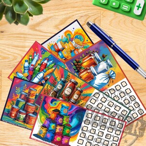 Emergency Food Storage Savings Challenge Set | A6 Digital Download | Prepper Budget Trackers | Pantry Stockpile Printable | Set of 6