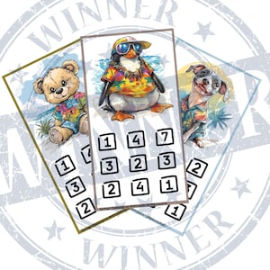Beach Feel Savings A6 Challenge Set Digital Download Cute Holiday Savings Challenge Bundle Digital Upload Print Traveling Savings Game Pack