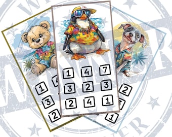 Beach Feel Savings A6 Challenge Set Digital Download Cute Holiday Savings Challenge Bundle Digital Upload Print Traveling Savings Game Pack