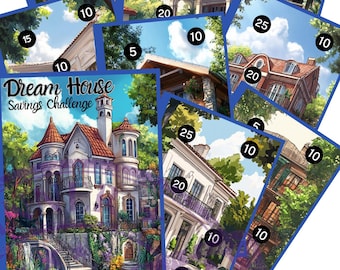 Dream House Savings Challenge, Digital Home Fund Tracker, Printable Budgeting Sheet, A6 Money Saving Challenge PDF