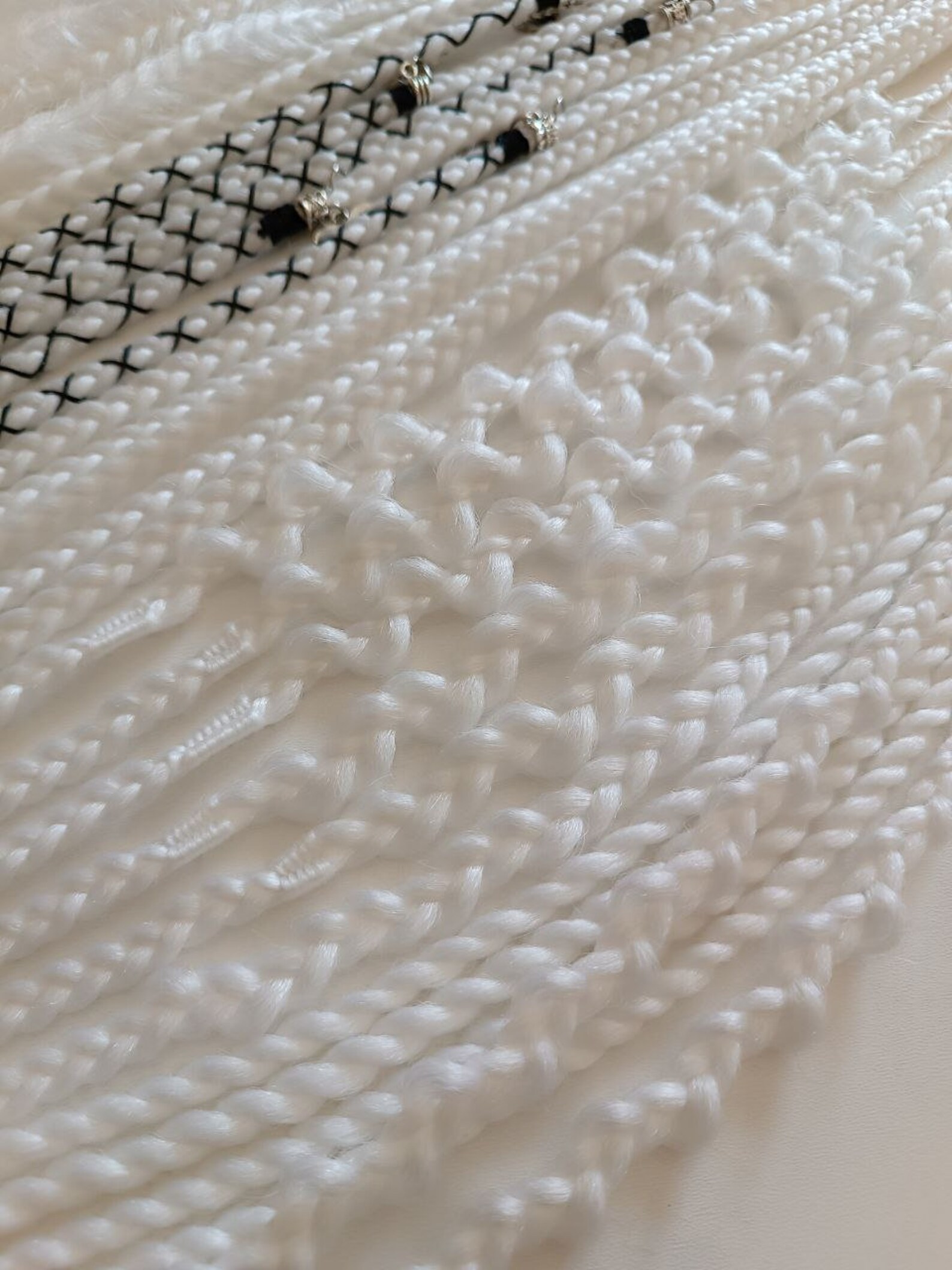 White Braided Dreads / SE & DE Dreadlocks Extensions / Double and ...