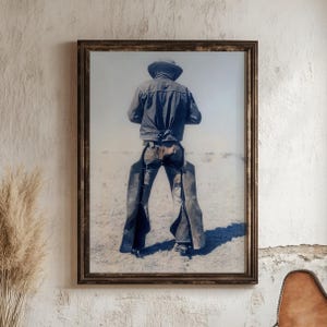 Vintage Cowboy Photograph: 1934 Texas Ranch Print