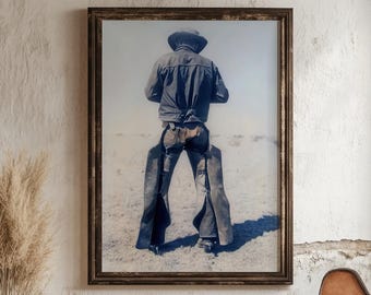 Fotografía vintage de vaquero: Impresión de un rancho de Texas de 1934