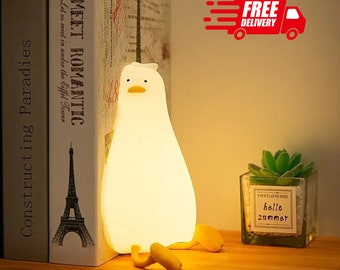 Squishy duck lamp Squishy: a charming night lamp for the children's room or the bedroom - handmade, beautiful for duck lovers