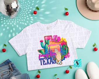 Texas Strong Sunset Adult Top