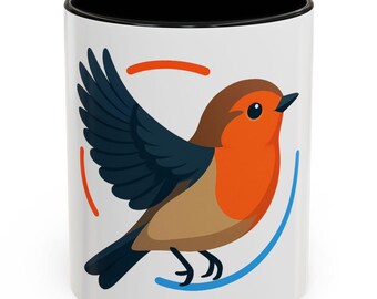 Bird in Flight Ceramic Coffee Mug - Nature Lover Gift