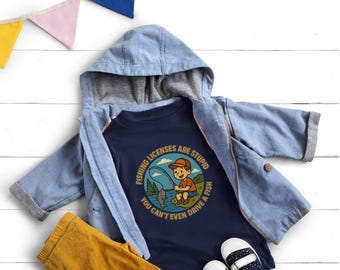 Fishing Humor Toddler Tee, Cute Kids Shirt, Gift for Young Fishermen, Birthday Tee, Funny Fishing T-Shirt, Playful Summer Apparel