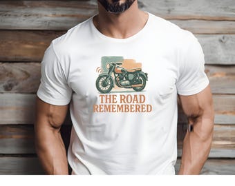 Vintage Motorcycle Graphic Tee, The Road Remembered, Biker Gift