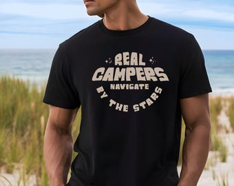 Camping Star Navigator-T-shirt, outdooravontuur, uniseks T-shirt