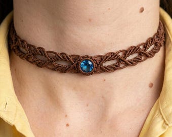 Macrame Choker Tutorial PDF, Lacy Necklace Pattern, Boho Jewelry DIY (Digital Download)