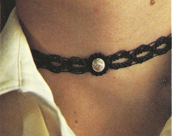Lacy Choker Necklace Macrame Digital Tutorial