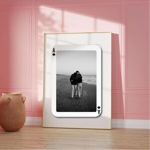 ENVÍO AL DÍA SIGUIENTE Regalo personalizado de San Valentín para ella Regalo personalizado Naipes personalizados Impresión fotográfica Arte de pared digital Regalo único para parejas