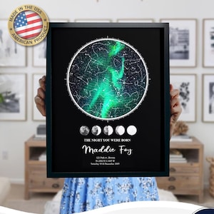 NEXT DAY schiff Sternenkarte Druck, Nacht wir uns trafen Hochzeitsgeschenk, gerahmt, Nachthimmel Druck, Sternenkarte, Geschenk, Konstellation Druck, personalisiertes Geschenk