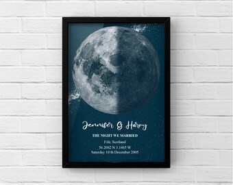 New Born Custom Moon Phase Print | Gift The Night You Were Born, Astrology Print, Moon Print Gift, Nursery Decor for New Born, Mothers #295