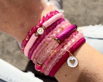 Set roze armbandjes