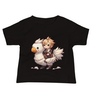Baby riding Chocobo - Baby Jersey Short Sleeve Tee